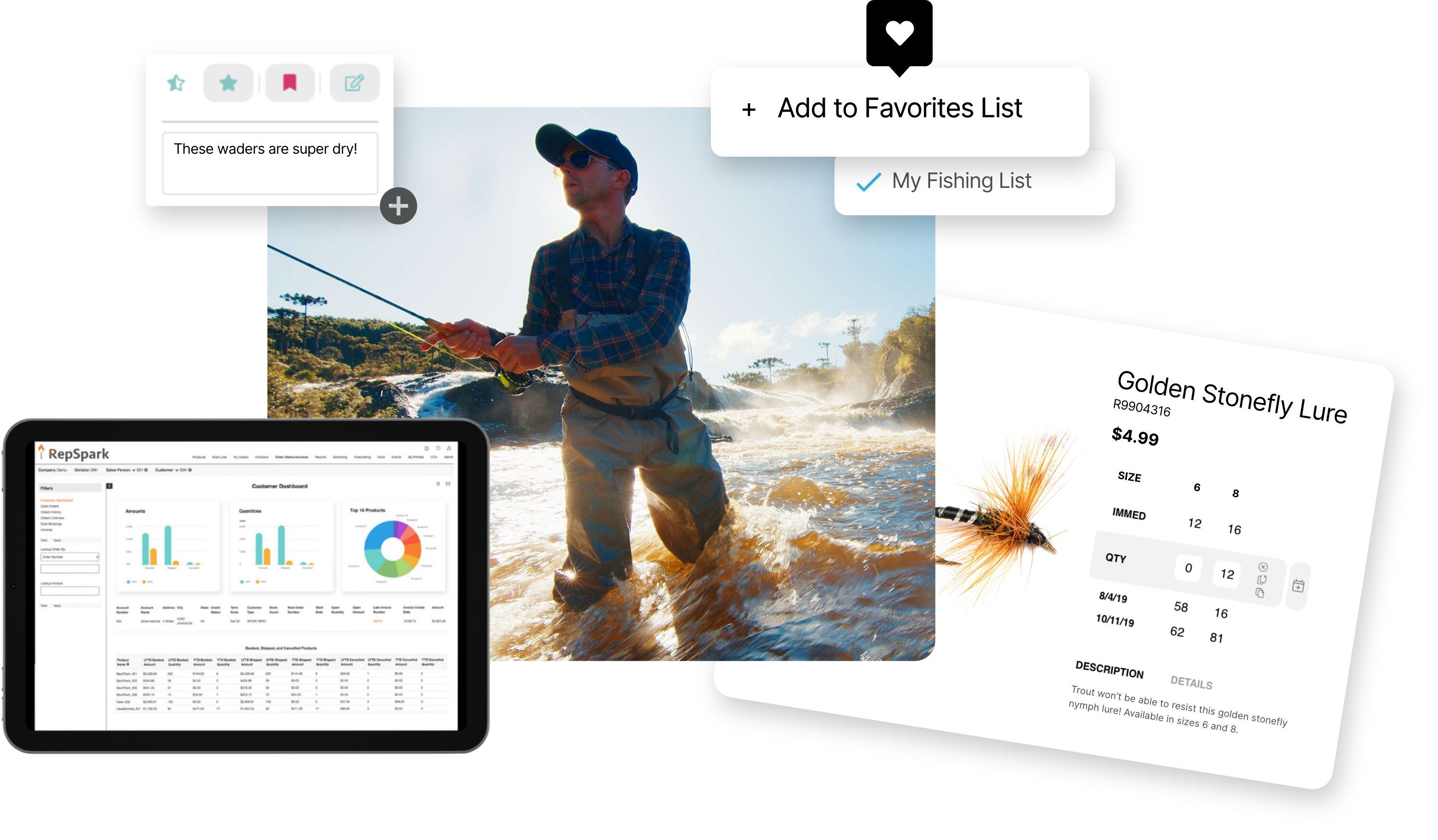 RepSpark for fishing brands